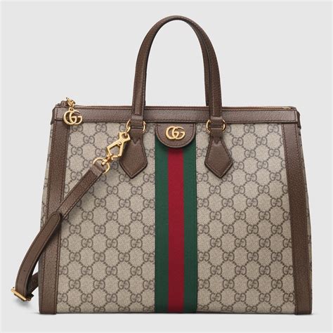 Gucci Borsa a mano Ophidia in tessuto GG Supreme misura media